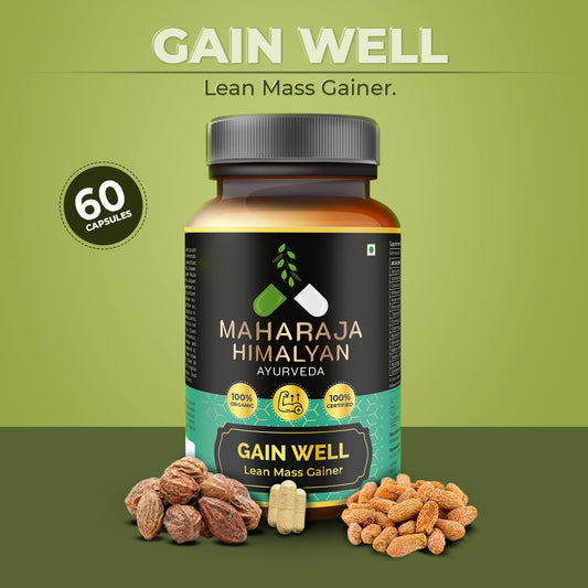 MH Ayurveda GAIN WELL – Ayurvedic lean mass gainer for healthy weight gain, muscle growth, and energy boost. Shop now at www.mhayurveda.in.