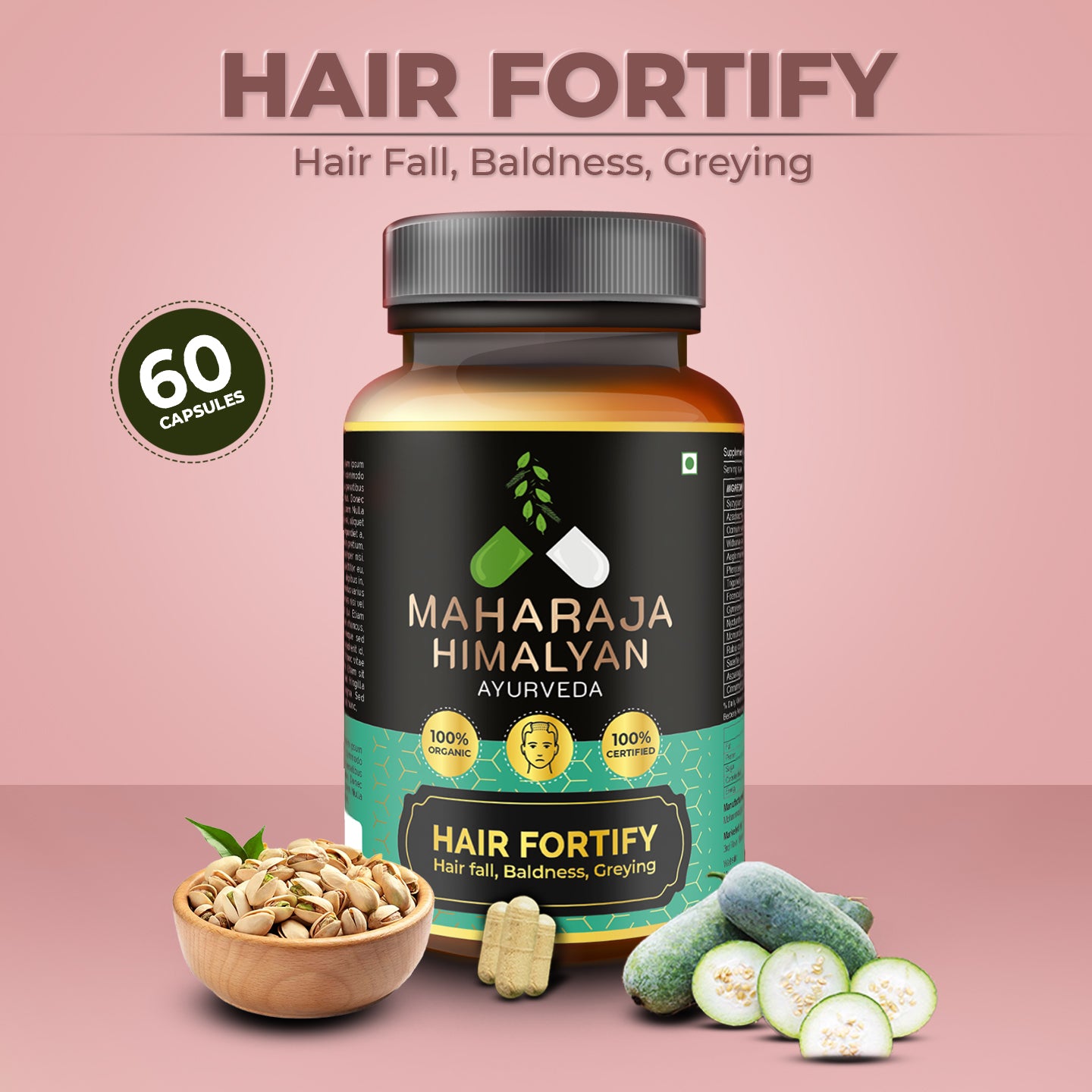 MH Ayurveda HAIR FORTIFY – Ayurvedic supplement for hair growth, hair fall control, and scalp nourishment. Shop now at www.mhayurveda.in.